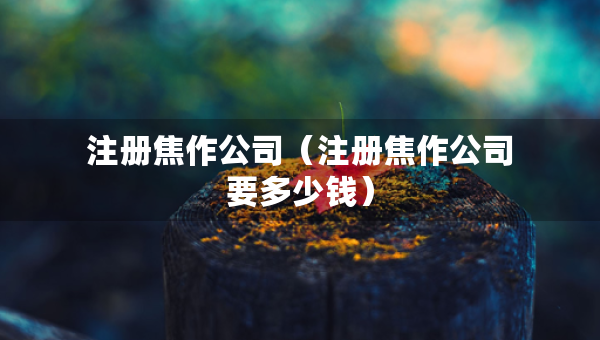 注冊焦作公司（注冊焦作公司要多少錢）