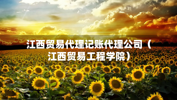 江西貿(mào)易代理記賬代理公司（江西貿(mào)易工程學(xué)院）