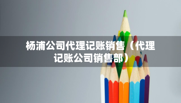 楊浦公司代理記賬銷售（代理記賬公司銷售部）
