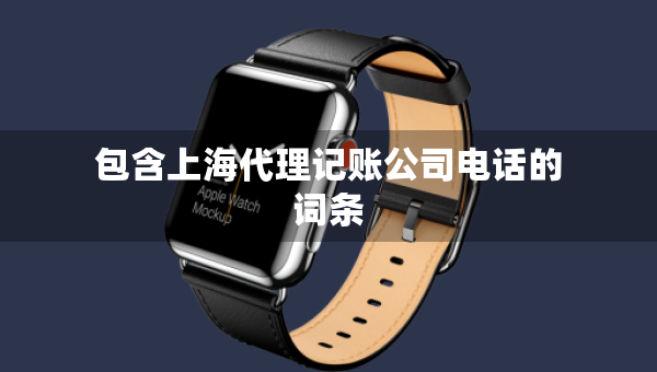 包含上海代理記賬公司電話的詞條