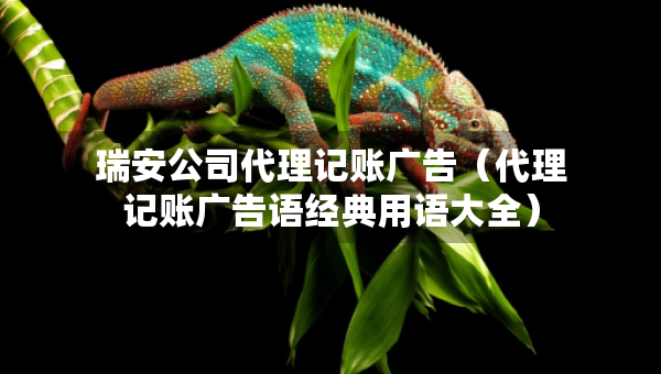 瑞安公司代理記賬廣告（代理記賬廣告語(yǔ)經(jīng)典用語(yǔ)大全）