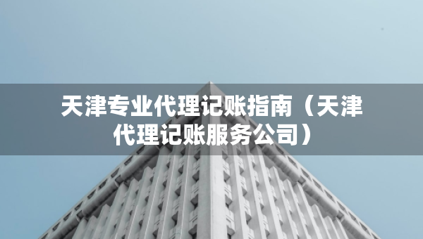 天津?qū)I(yè)代理記賬指南（天津代理記賬服務(wù)公司）