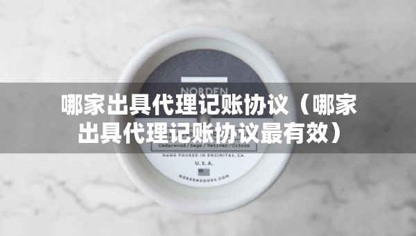 哪家出具代理記賬協(xié)議（哪家出具代理記賬協(xié)議最有效）