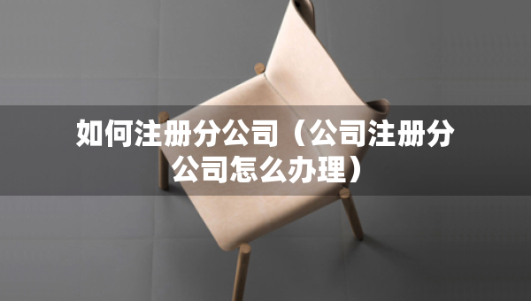 如何注冊(cè)分公司（公司注冊(cè)分公司怎么辦理）